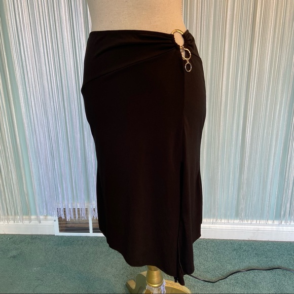 Black Slit Skirt - Picture 2 of 15